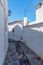 Typical white street of Pampaneira village in Spain