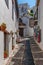 Typical white street of Pampaneira village in Spain