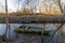 Typical wooden boats of the wetland known as Padule di Fucecchio, Porto delle Morette, Tuscany, Italy