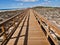 Typical wooden foot path along the beach between Vilamoura and Albufeira