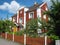 Typical wooden red house. Linkoping. Sweden