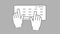 Typing keyboard line icon on the Alpha Channel