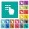 Typing security code square flat multi colored icons