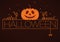 Typographic Halloween Linear Vector Illustration