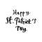 Typographic Saint Patrick`s Day greeting card, Vector illustrati