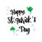 Typographic Saint Patrick`s Day greeting card, Vector illustrati