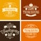 Typographic Thanksgiving Design Set. Vector