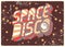 Typographic vintage Space Disco Party poster design. Retro