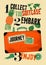 Typographical retro grunge travel poster. Vintage design old suitcase with labels. Vector illustration.