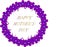 Typography banner Happy Mother\'s day. Purple wreath and lettering on a white background violets flowers. Vector