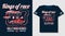 Typography Car design classic rally race retro t-shirts cool design print illustration. Speedway Kings.