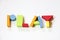 Typography colorful play