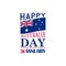 Typography festive banner for Australia Day.