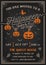 Typography Halloween Party Invitation card design
