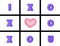 Typography of I LOVE U in Tic Tac Toe Game made with alphabet shaped cookies and heart marshmallow on transparent background