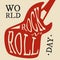 Typography letter World Rock N Roll Day for element design