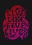 Typography of Live like five lives