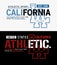 Typography Los Angeles California athletics, t-shirt graphic vector