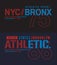Typography NYC Bronx athletics t-shirt graphic vector