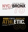 Typography NYC Bronx t-shirt graphic vector
