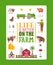 Typography poster life is better on the farm, vector illustration. Isolated farmstead icons in flat style, cow, pig