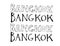 Typography slogan. Hand drawn Bangkok vector for t shirt printing.