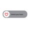 Typography slogan. Icon-button to turn off the phone with a heart. Vector illustration