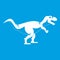 Tyrannosaur dinosaur icon white