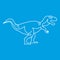 Tyrannosaur icon, outline style