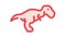 tyrannosaurus dinosaur color icon animation