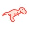 Tyrannosaurus dinosaur color icon vector illustration sign