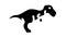 tyrannosaurus dinosaur glyph icon animation