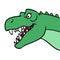 Tyrannosaurus Head Mouth dinosaur cartoon illustration