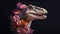 tyrannosaurus rex dinosaur with the flowers