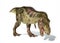 Tyrannosaurus Rex dinosaur, photorealistic representation. Dynamic view.