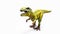 Tyrannosaurus Rex, a huge reptile from the Jurassic period, a children`s toy.