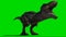 Tyrannosaurus rex Roaring on Green Screen