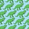 Tyrannosaurus seamless pattern.