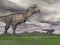 Tyrannosaurus shouting at another - 3D render