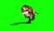 Tyrannosaurus T-Rex Runcycle Front Green Screen 3D Rendering Animation