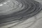 Tyre burnout marks on asphalt road