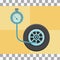 tyre pressure gauge. Vector illustration decorative design