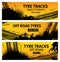 Tyre tracks, off road tire prints, grunge banners