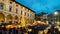 Tyrolean christmas market in the beautiful Piazza Grande of Arezzo, Tuscany