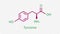 Tyrosine chemical formula. Tyrosine structural chemical formula isolated on transparent background.