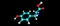 Tyrosine molecular structure isolated on black