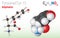 Tyrosine (Trp, W) amino acid molecule. (Chemical formula C9H11NO3)