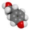 Tyrosol olive oil antioxidant molecule. 3D rendering. Atoms are represented as spheres with conventional color coding: hydrogen .