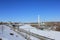 Tyumen. Bridge of Lovers. Tura River. Siberia, Russia.