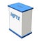 Tzedakah box vector illustration. Side view donation box with coin slot.